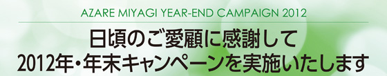 日頃のご愛顧に感謝して、2012年・年末キャンペーンを実施いたします